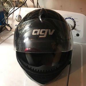 Motorcycle helmet full face AGV black DOV